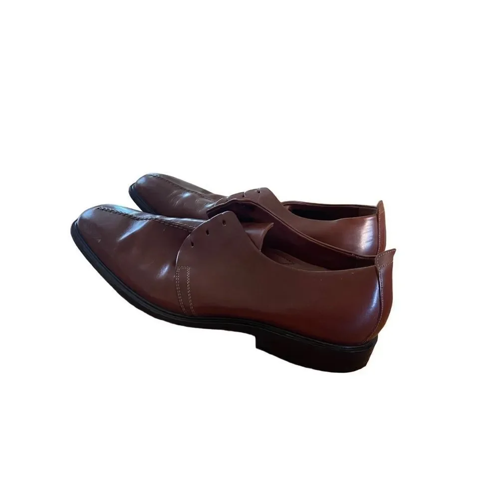 Cole Haan Mens Brown Leather Beckett Split Toe Oxford Dress Shoes Size 13M